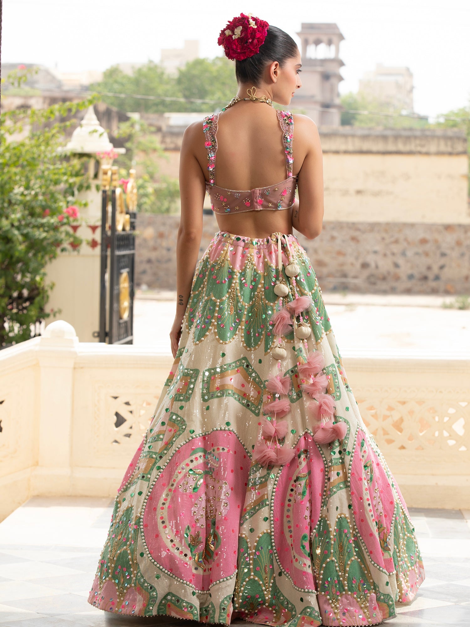 Multicolor Festive Designer Lehenga