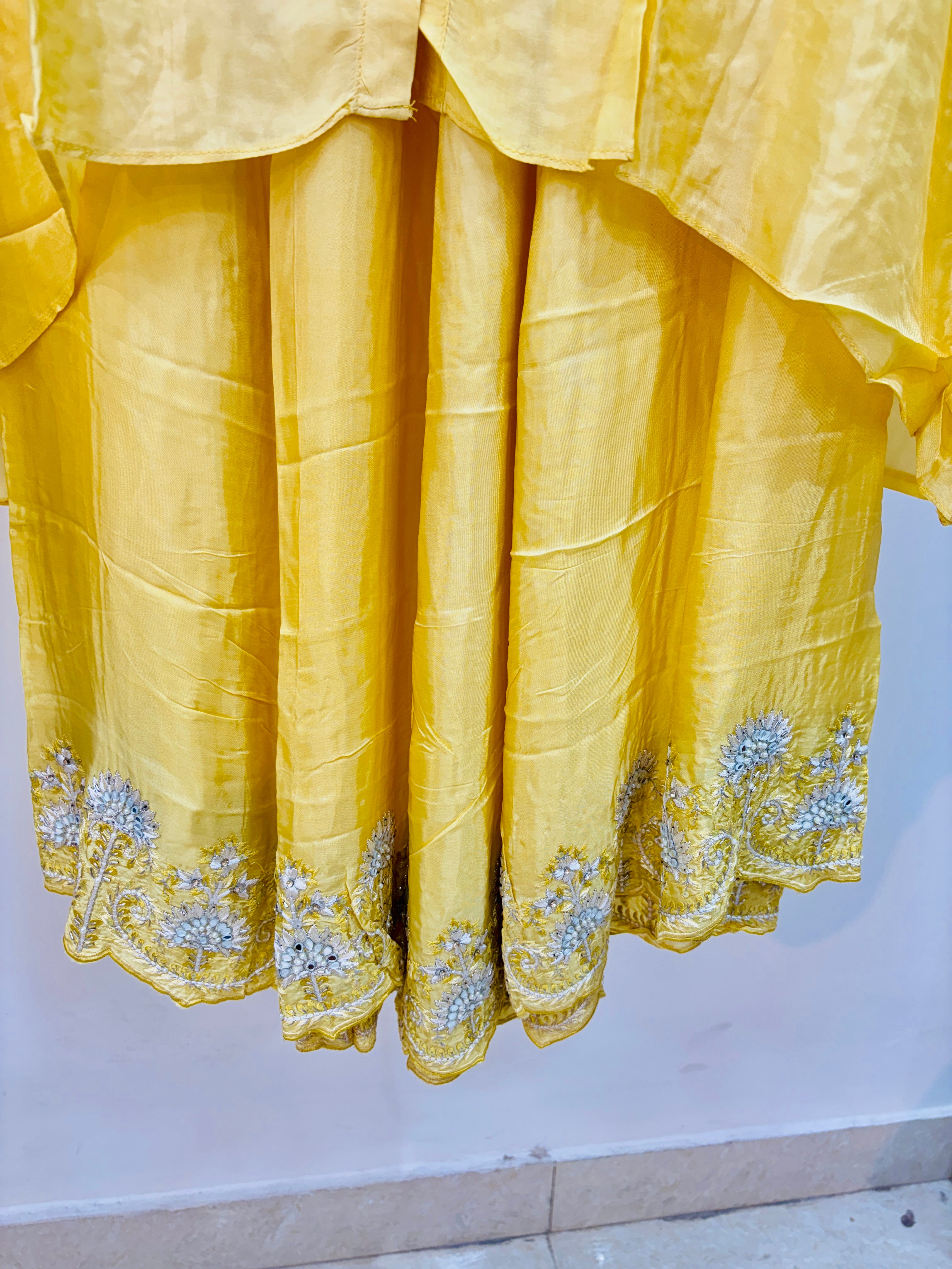 Yellow Silk Designer Co-Ord Set