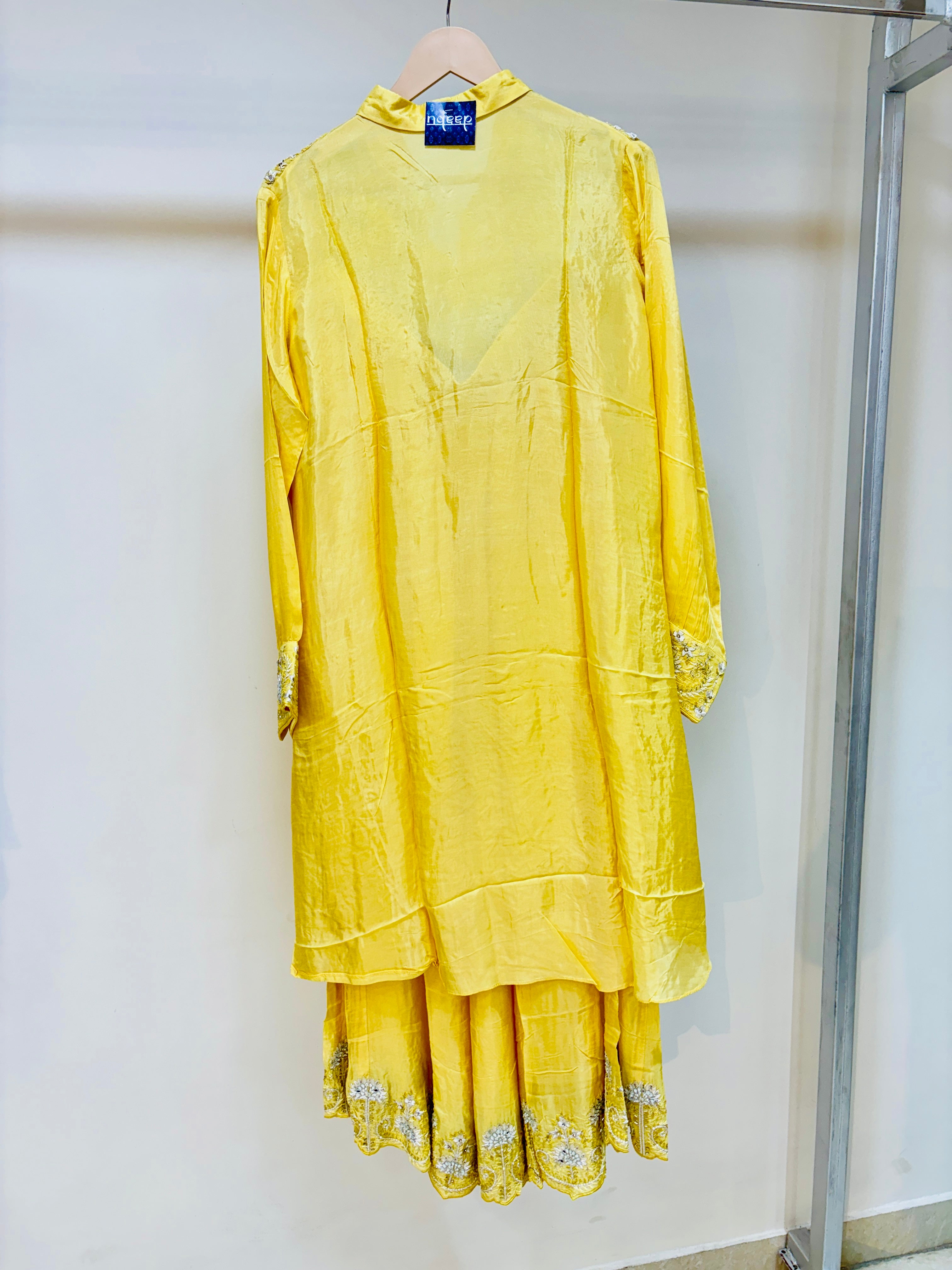 Yellow Silk Designer Co-Ord Set