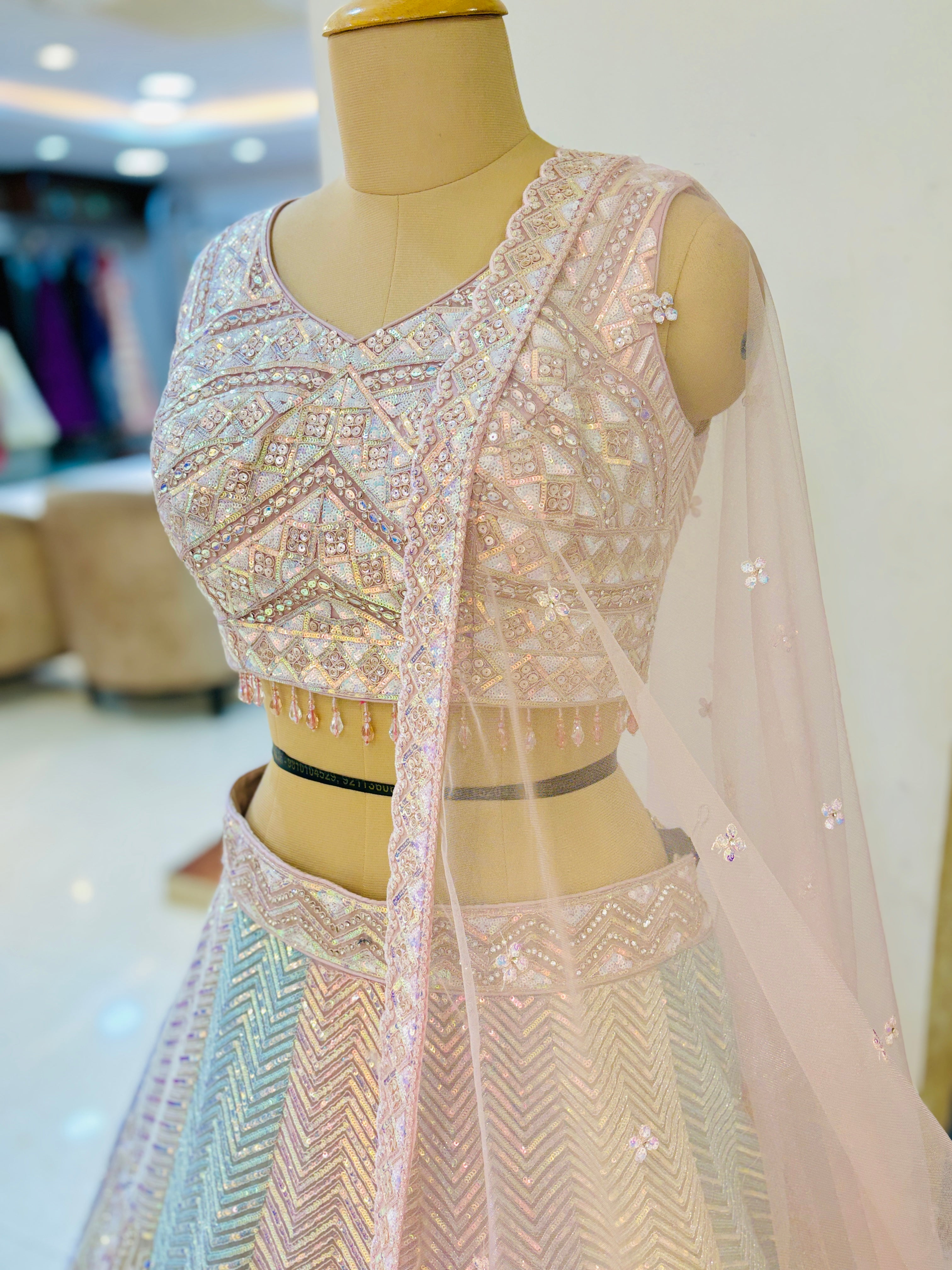 Multicolor Heavy Work Designer Lehenga