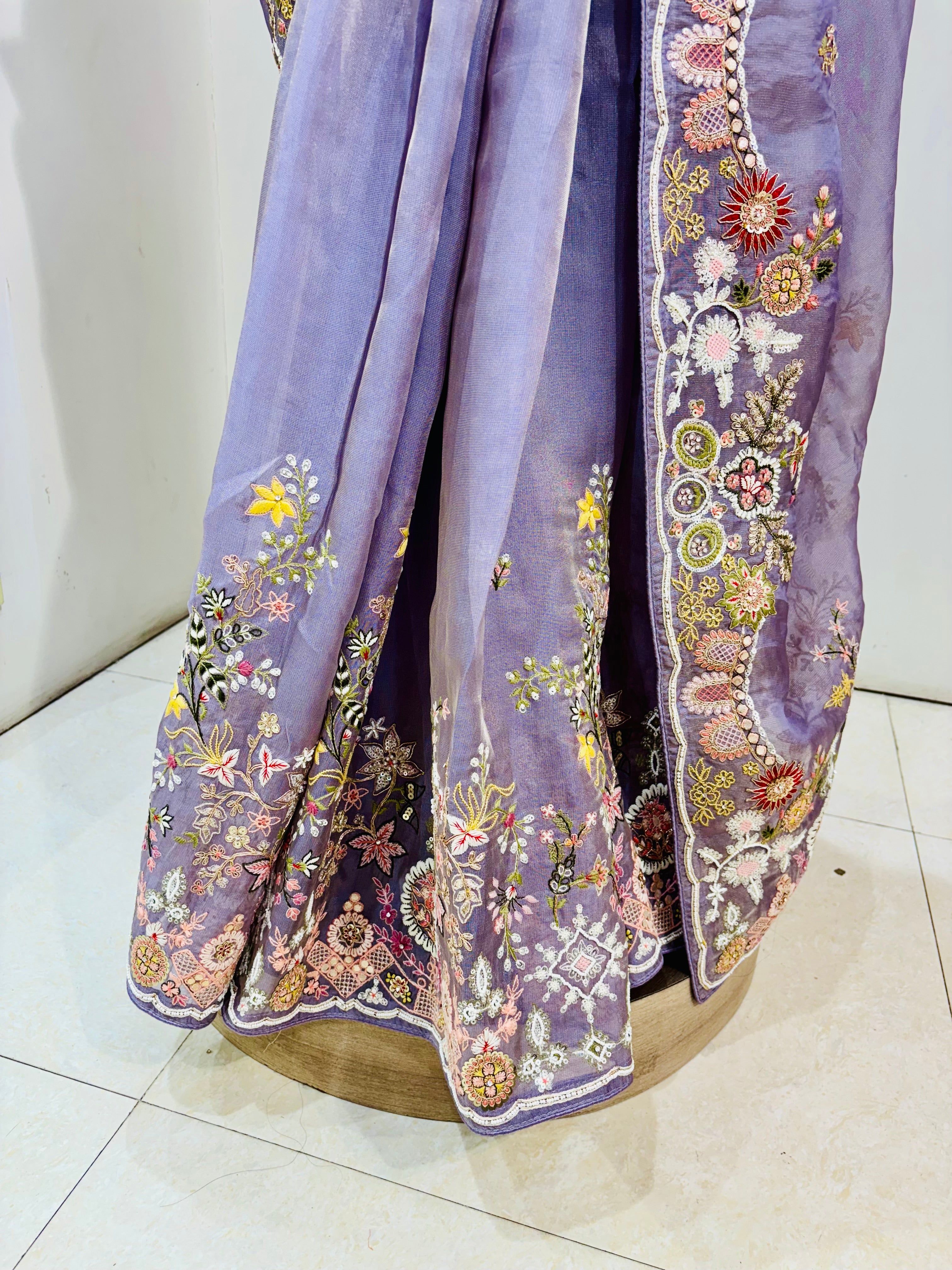 Iris Purple Designer Saree