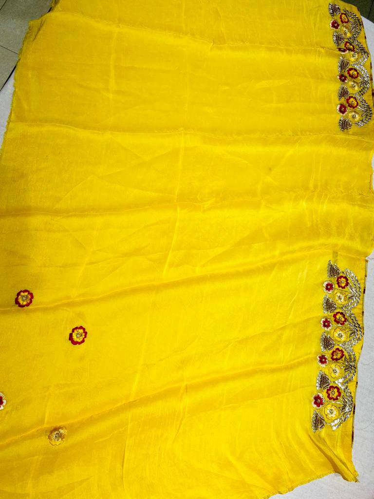 Mustard Colour Silk Saree