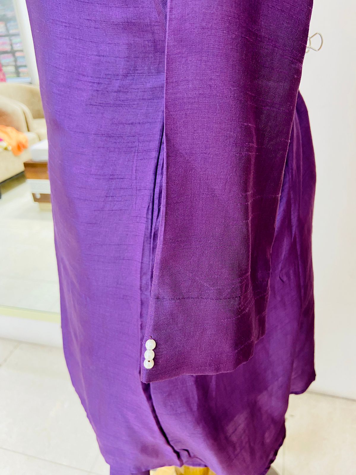 Purple Silk Designer Co-Ord Set