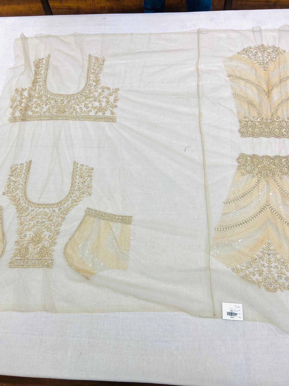 Gold Sequinned Designer Saree