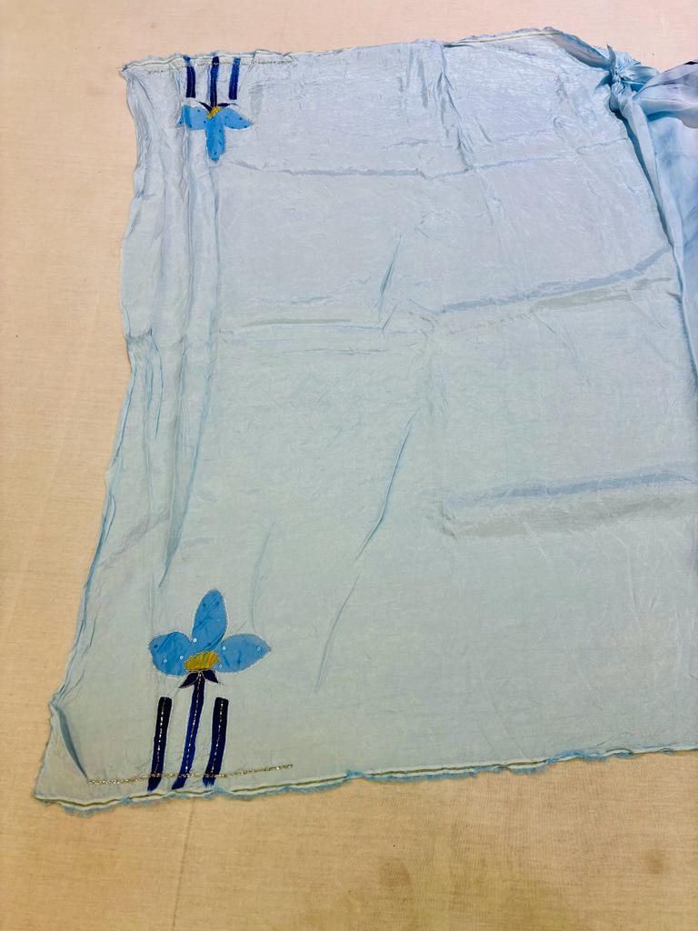 Blue Tissue Silk Designer Saree