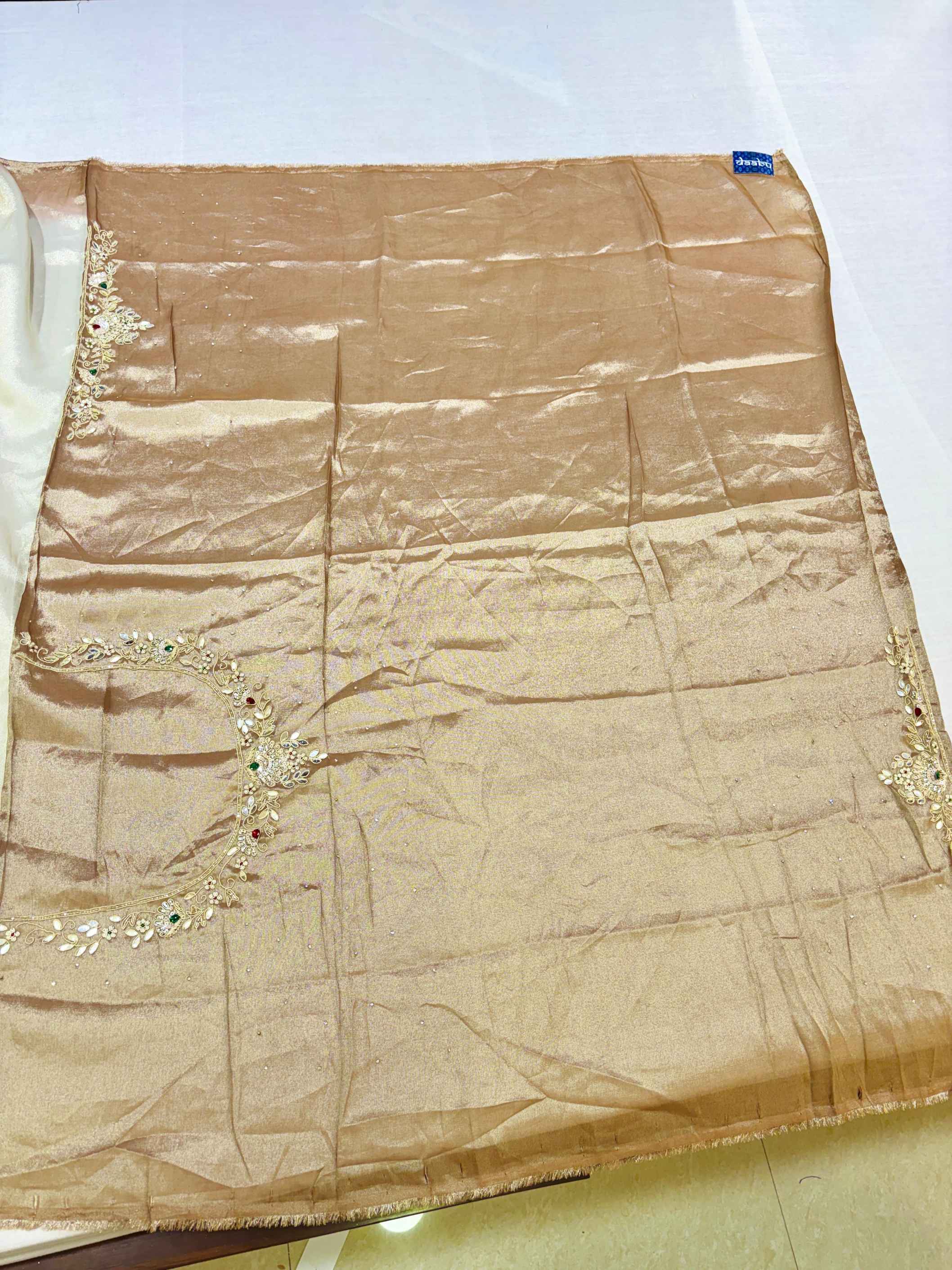 Shaded Brown Silk Hand Work Saree