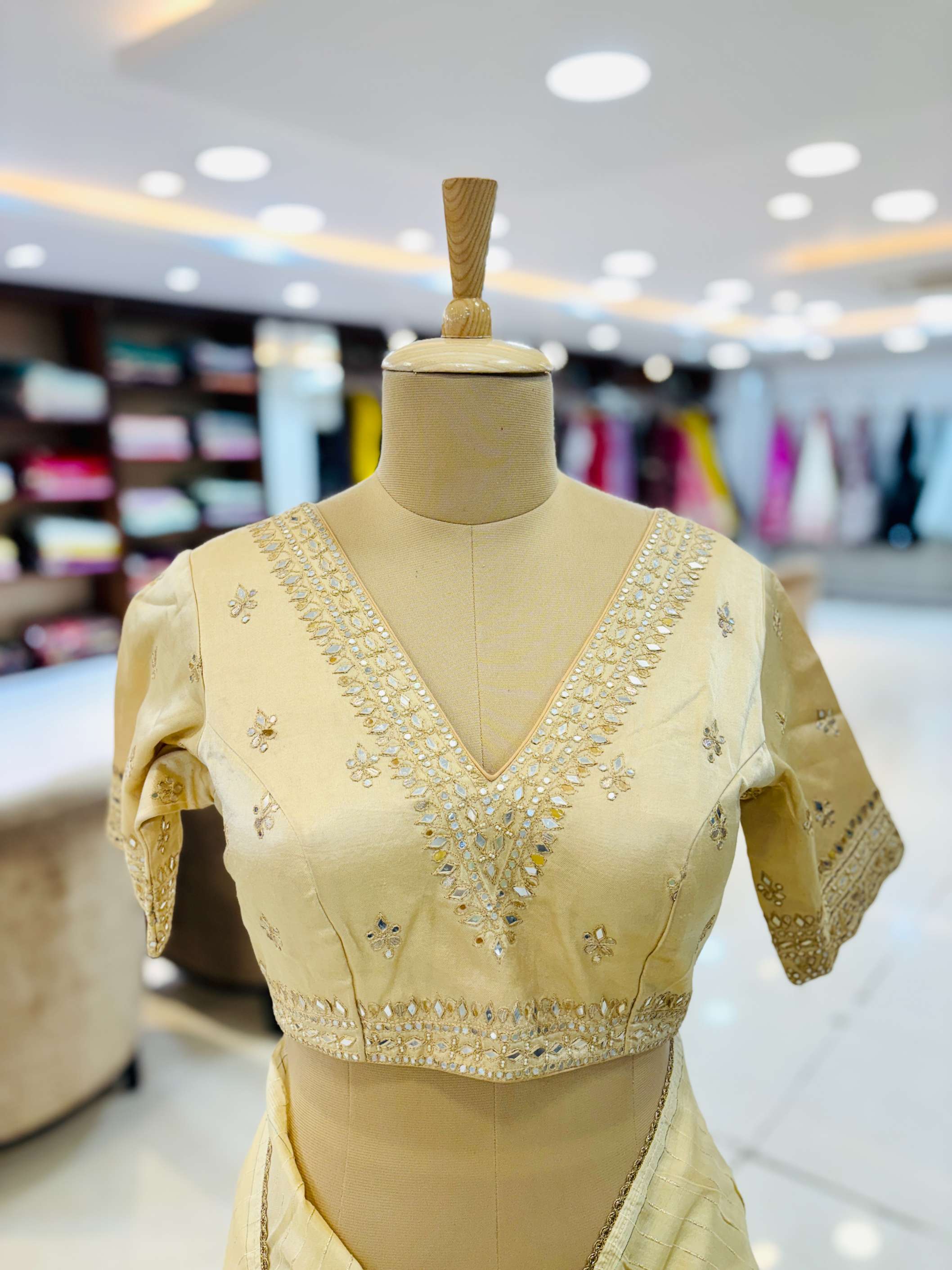 Light Brown Silk Saree WIth Readymade Blouse