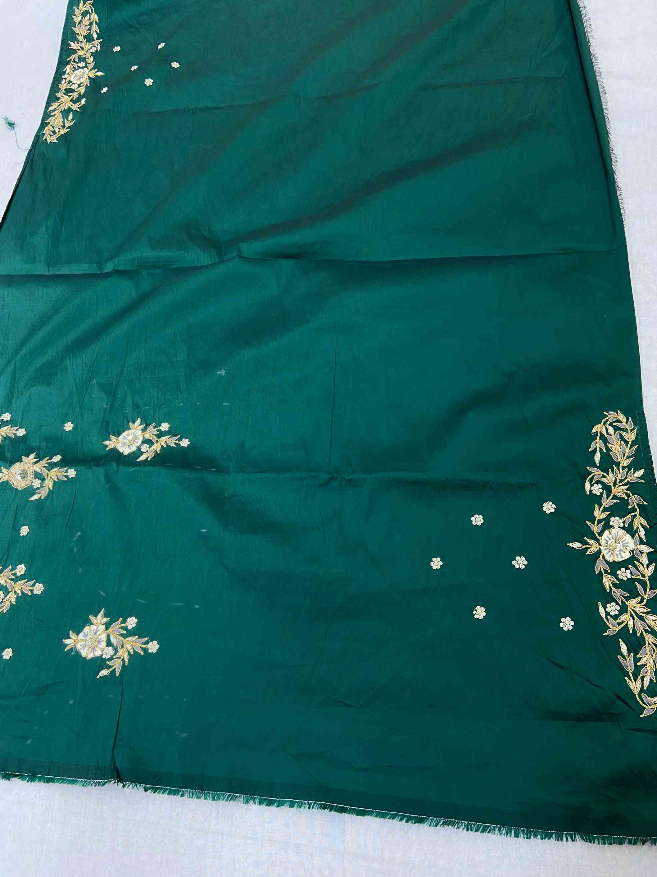 Off White Designer Silk Saree