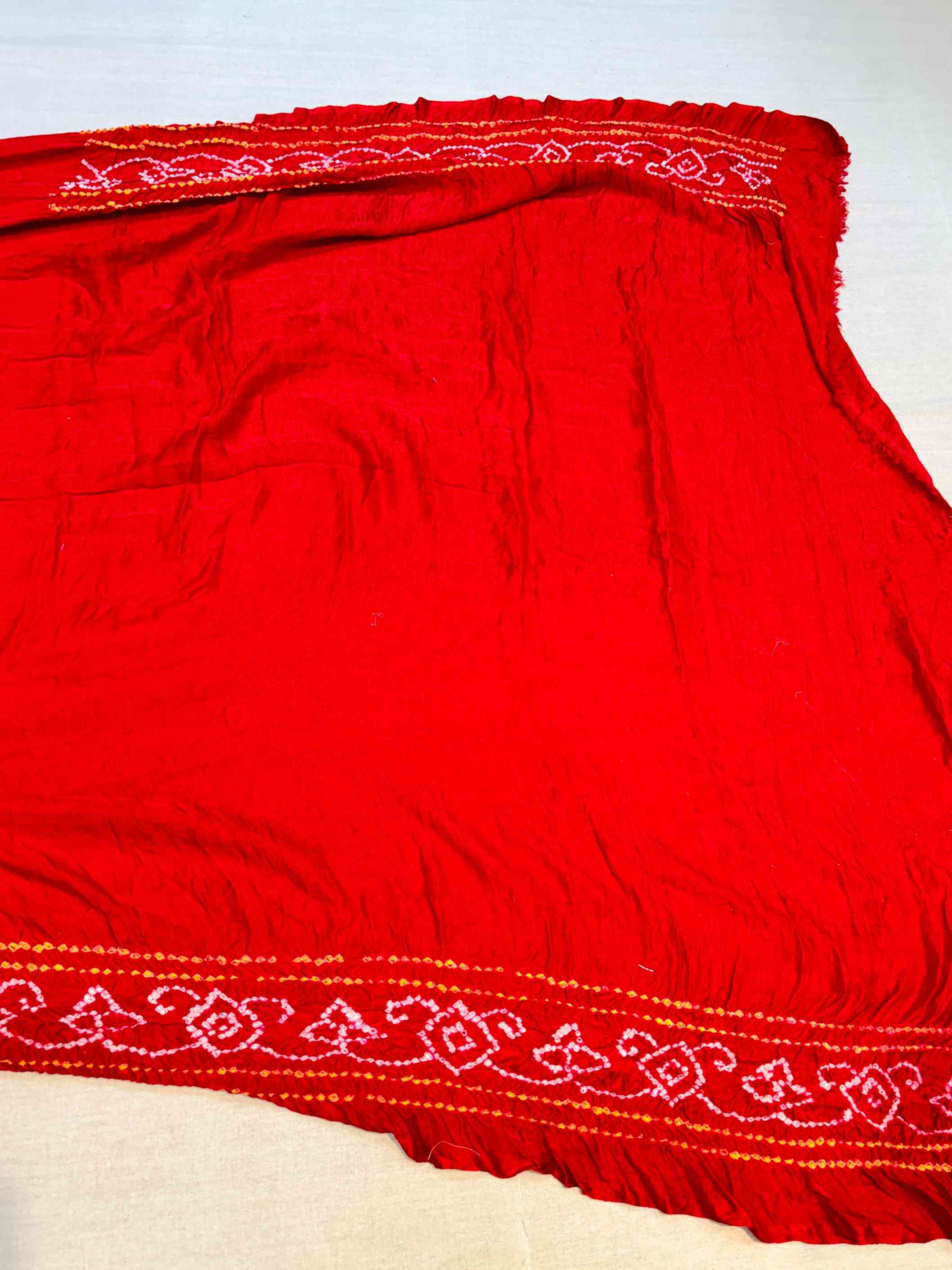 Red & Pink Gharchola Gajji Silk Bandhej Saree