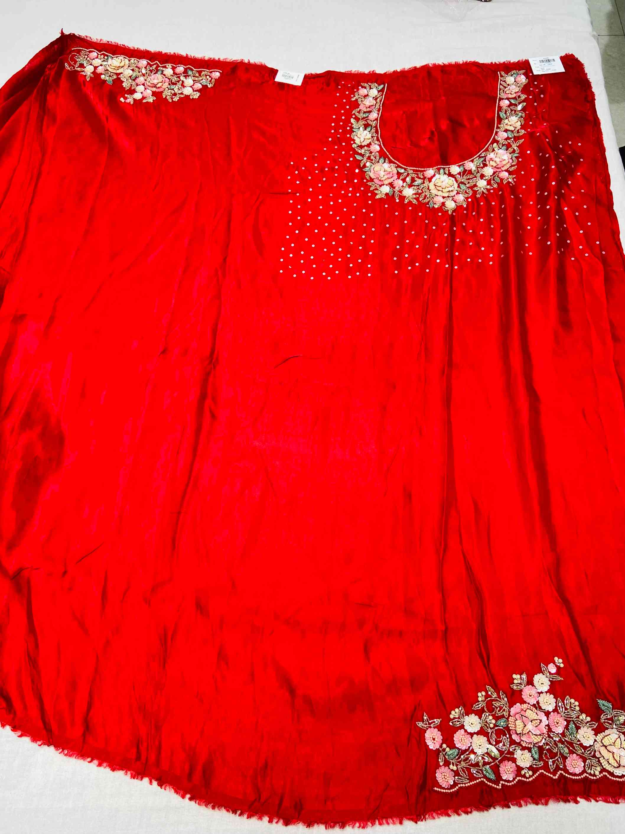 Red Tissue Organza Saree