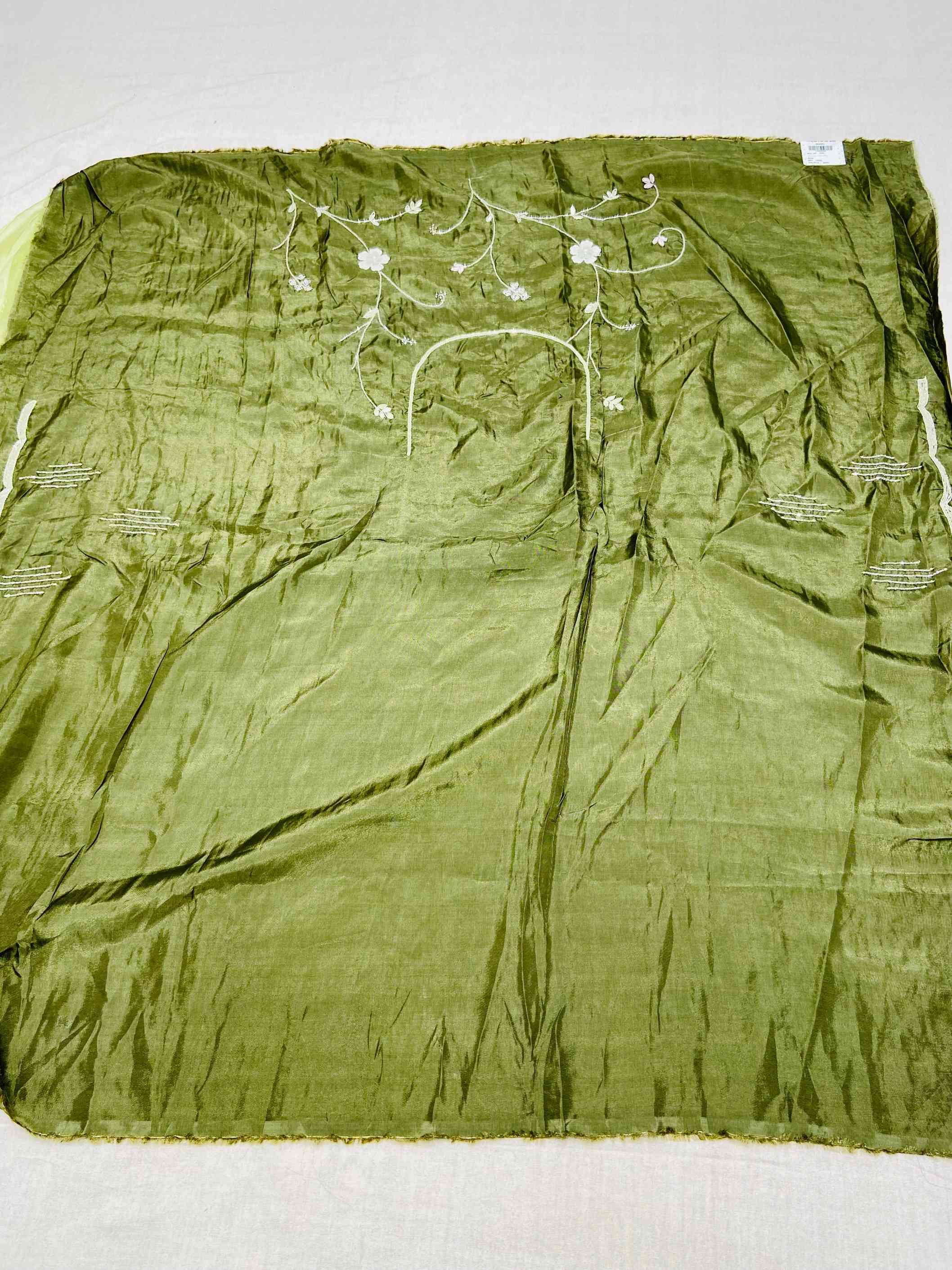 Green & Grey Pure Silk Saree