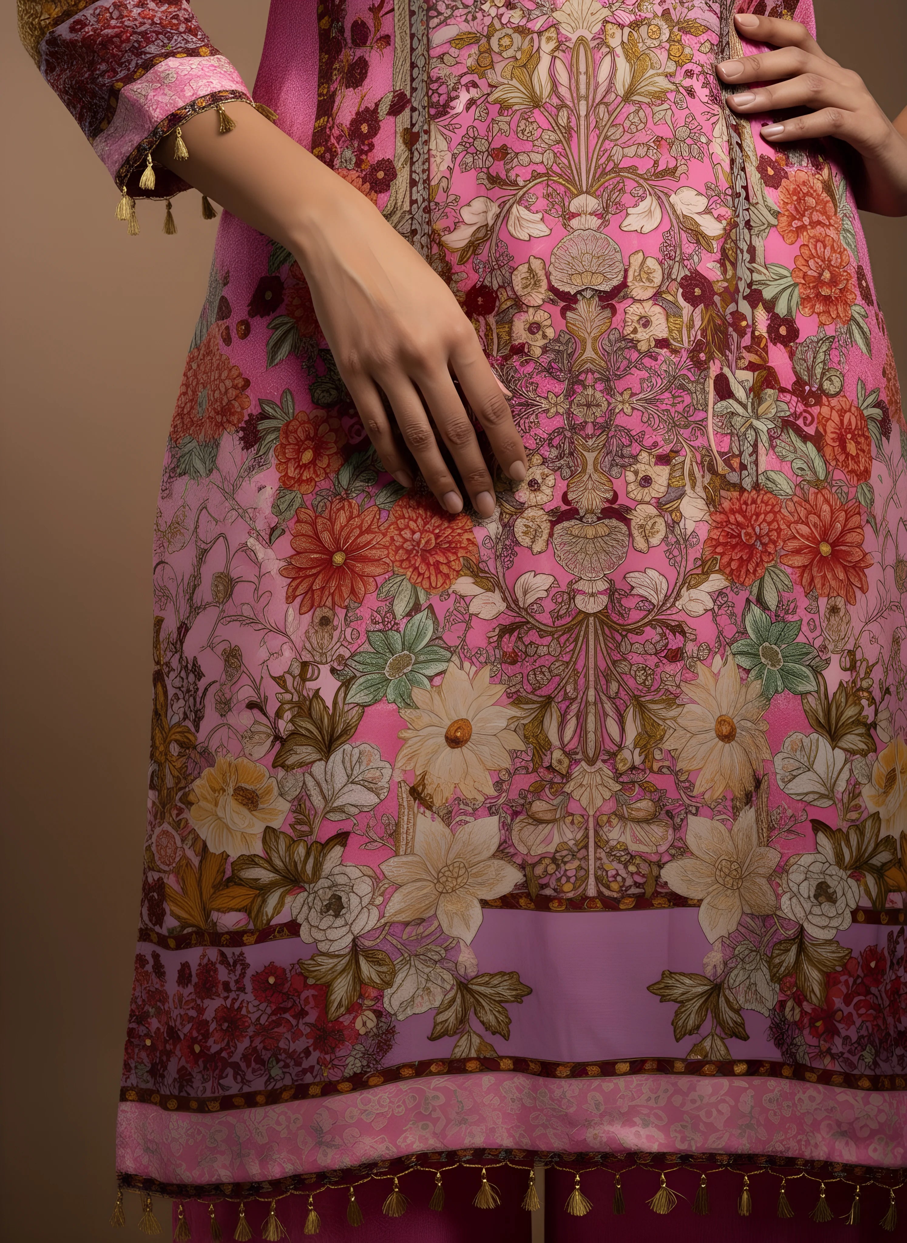 Pink Digital Printed Top With Palazzo