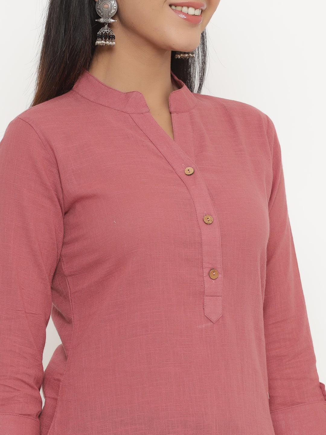 Mauve Khadi Cotton Tunic