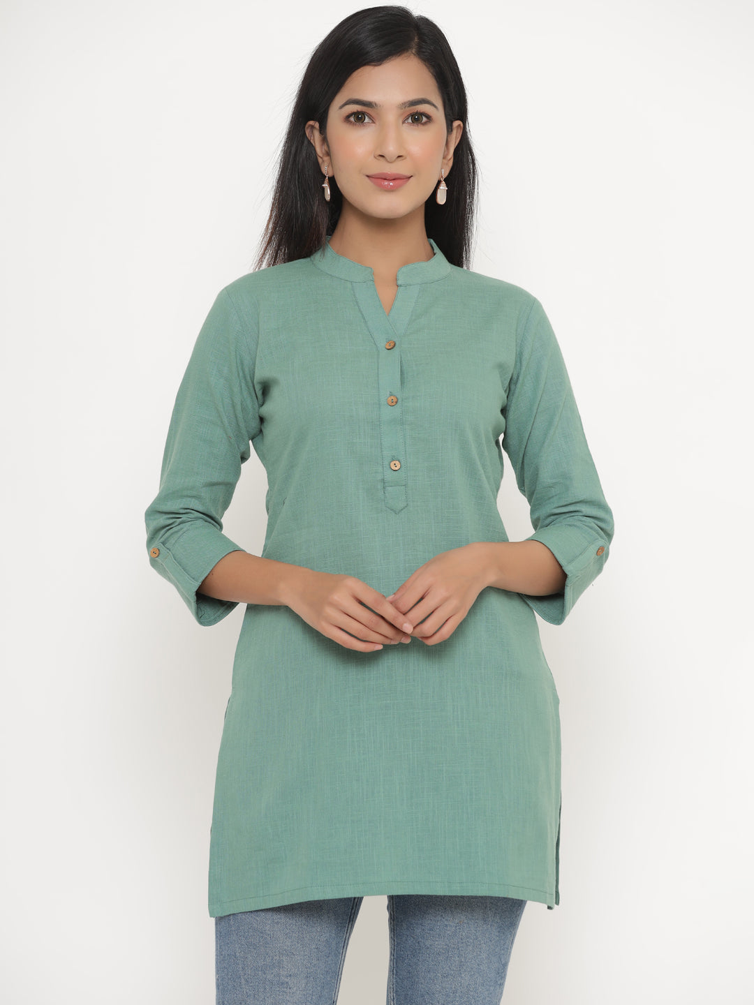 Green Khadi Cotton Tunic