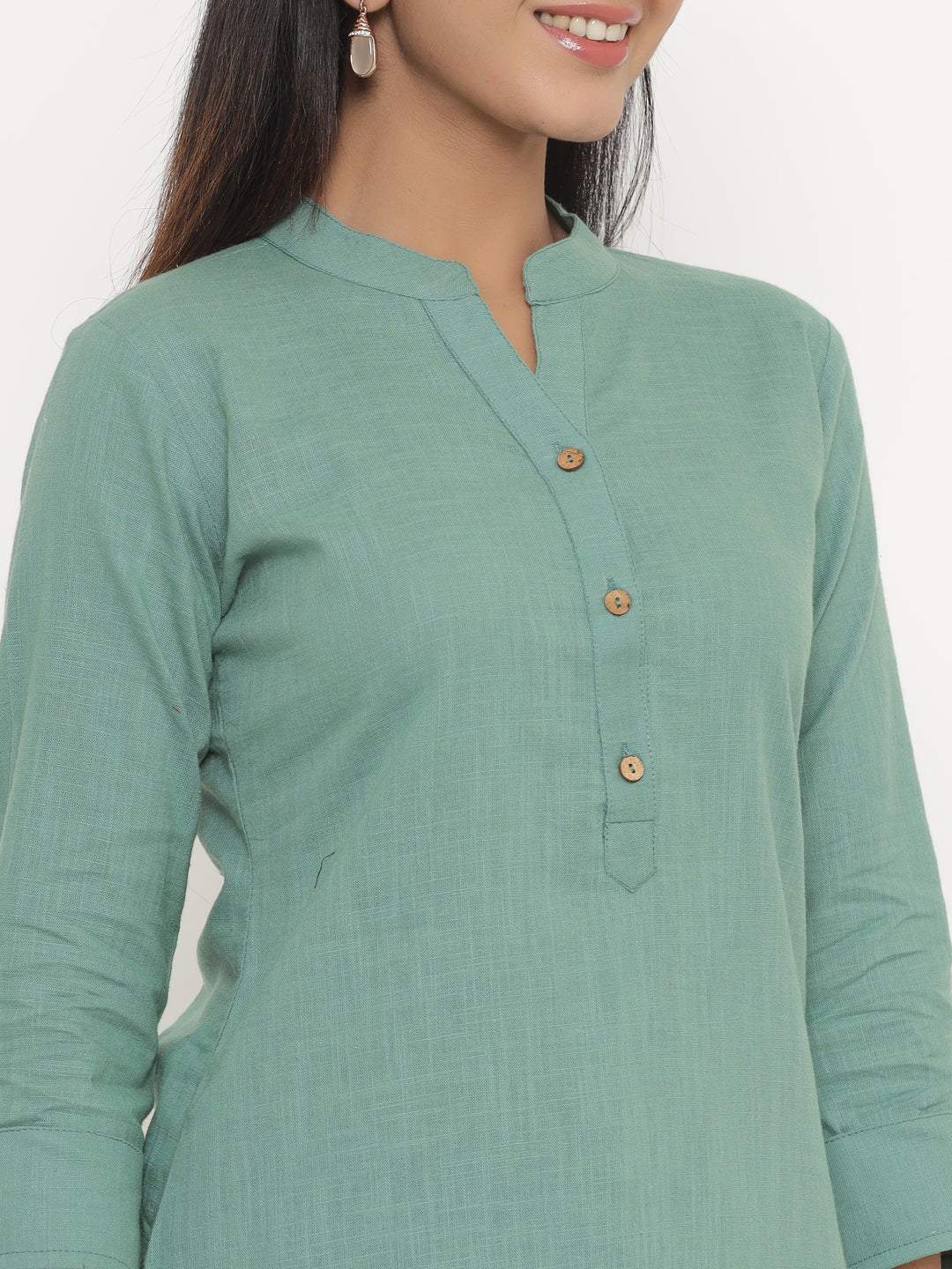 Green Khadi Cotton Tunic