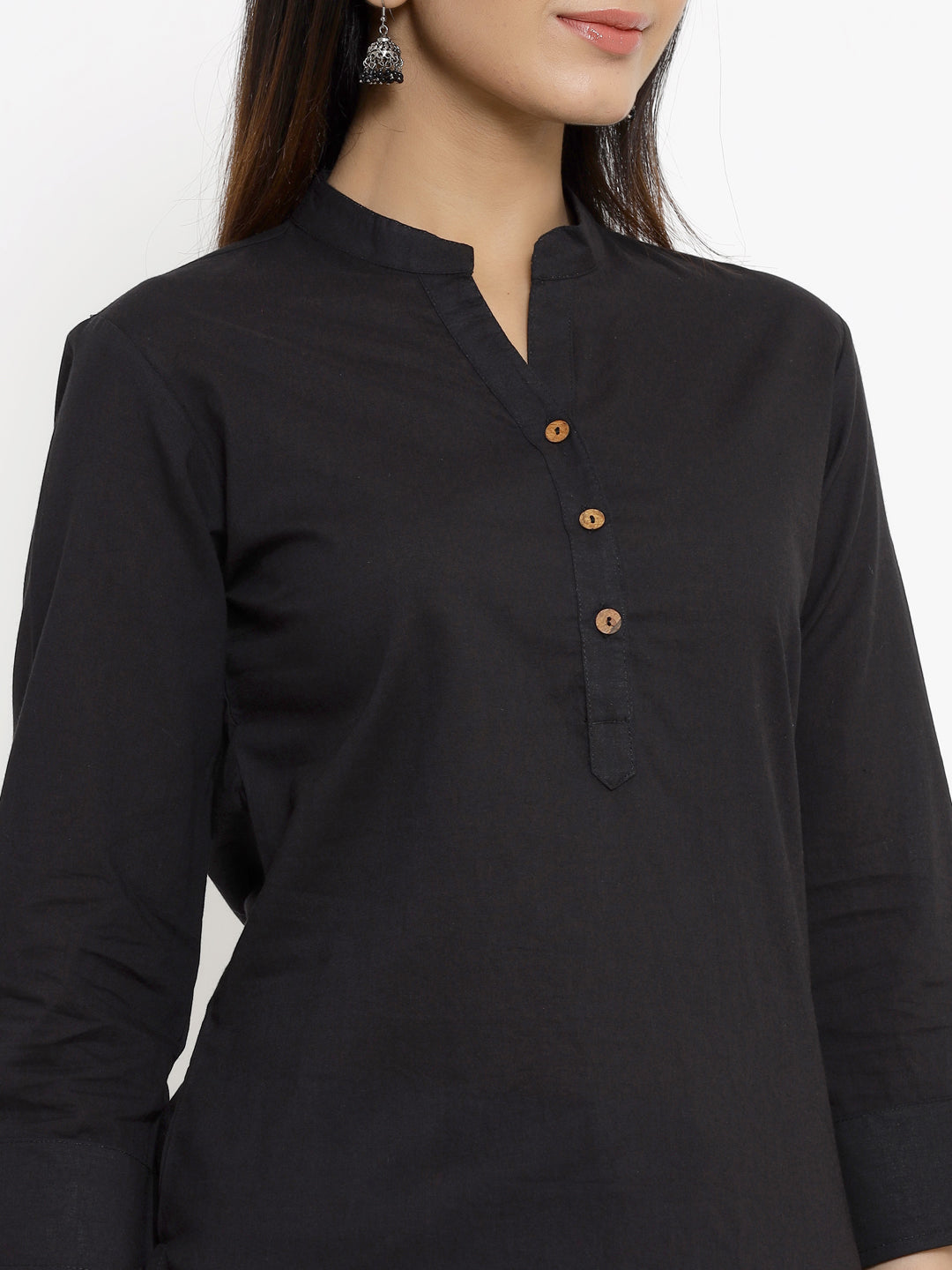 Black Khadi Cotton Tunic