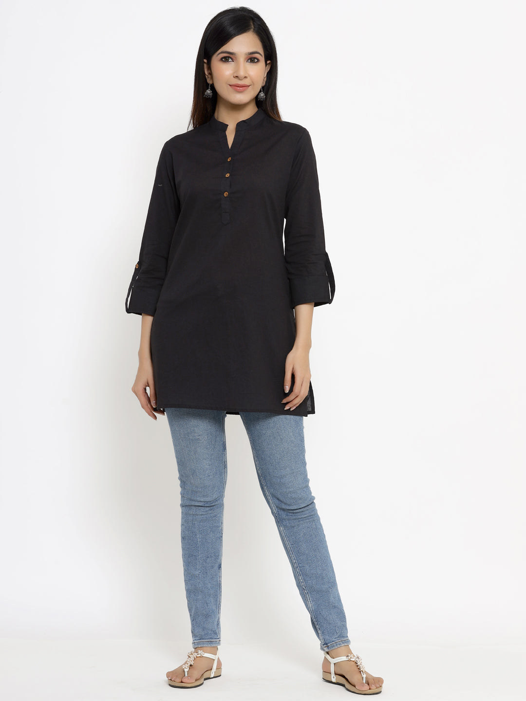 Black Khadi Cotton Tunic