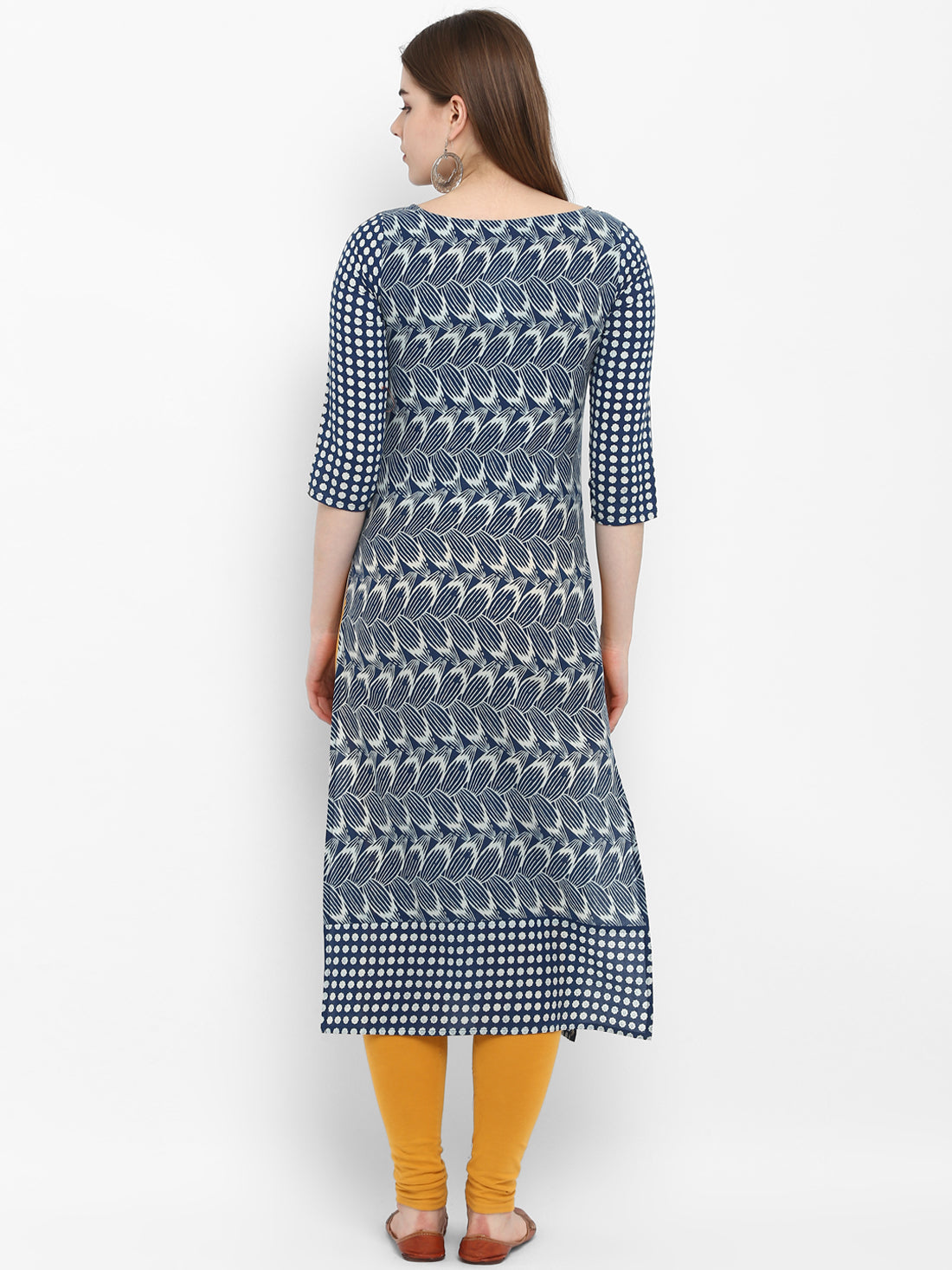 Indigo Block Printed Cotton Kurta