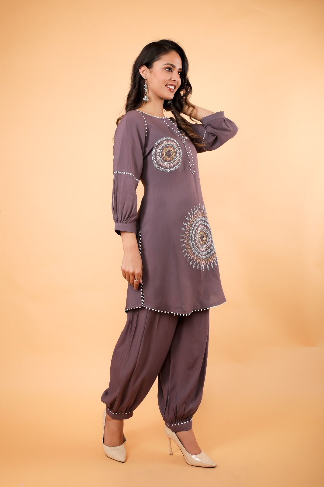 Purple Italian Silk Co-Ord Set