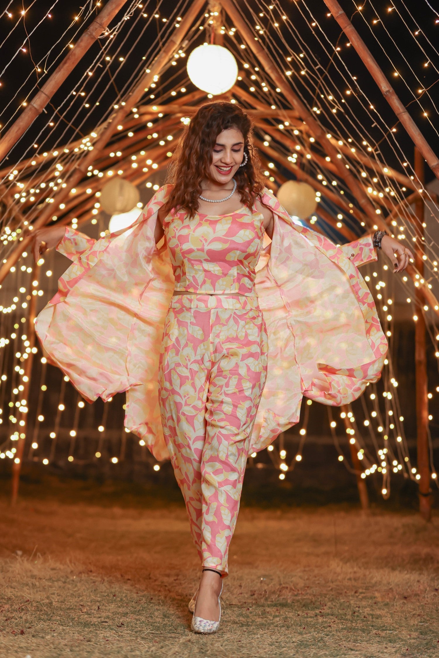 Baby Pink Mosche Silk Co-Ord Set